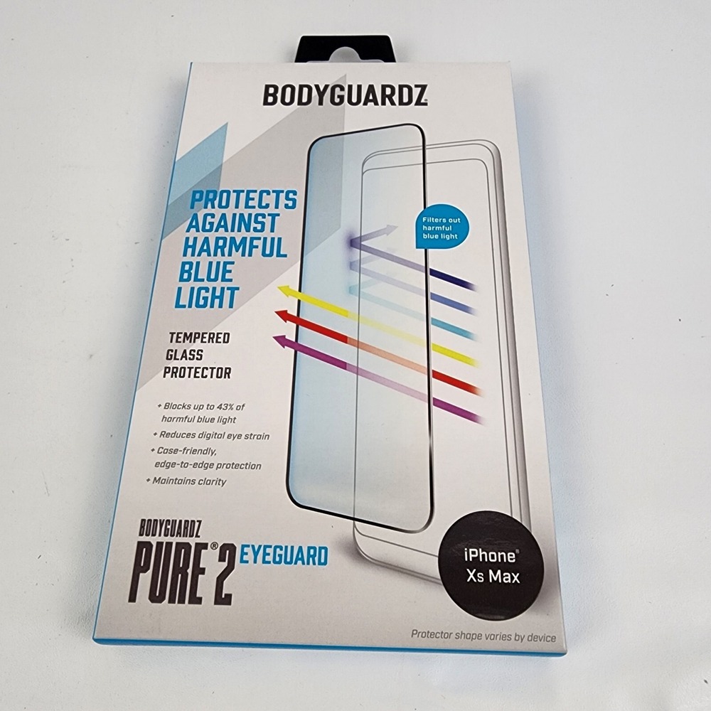 BodyGuardz Pure 2 EyeGuard Screen Protector for Apple iPhone Xs‎ MAX NEW